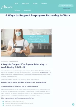 4 Ways to Support Employees Returning to Work During COVID-19
