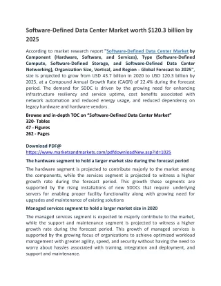 software defined data center market worth