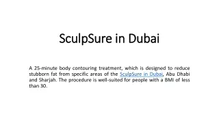 sculpsure in dubai