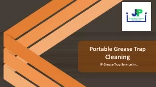 Portable Grease Trap Cleaning