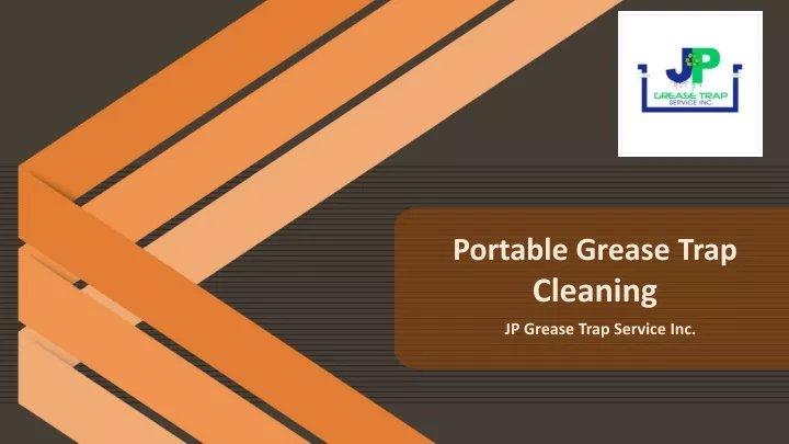 portable grease trap cleaning