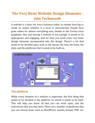 the very basic website design elements jain