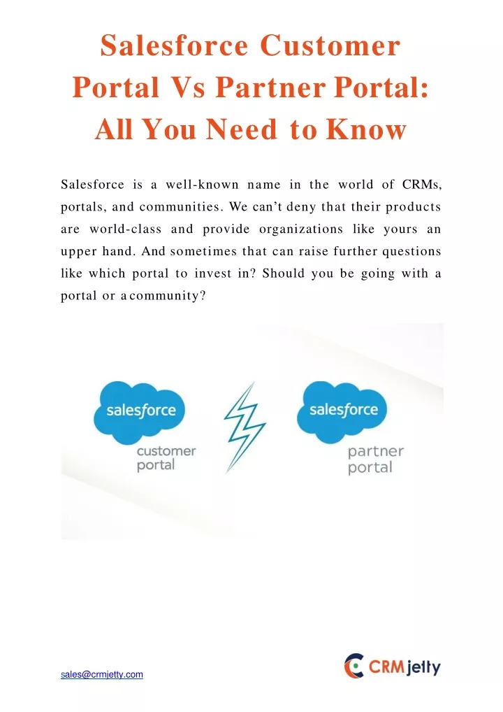 salesforce customer portal vs partner portal all you need to know