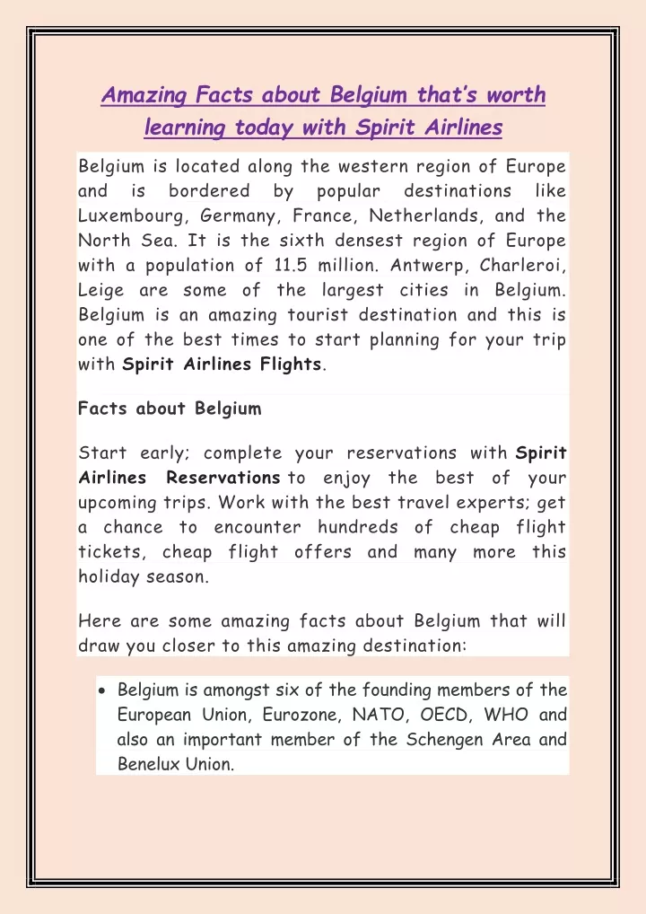 amazing facts about belgium that s worth learning