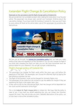 icelandair flight change cancellation policy