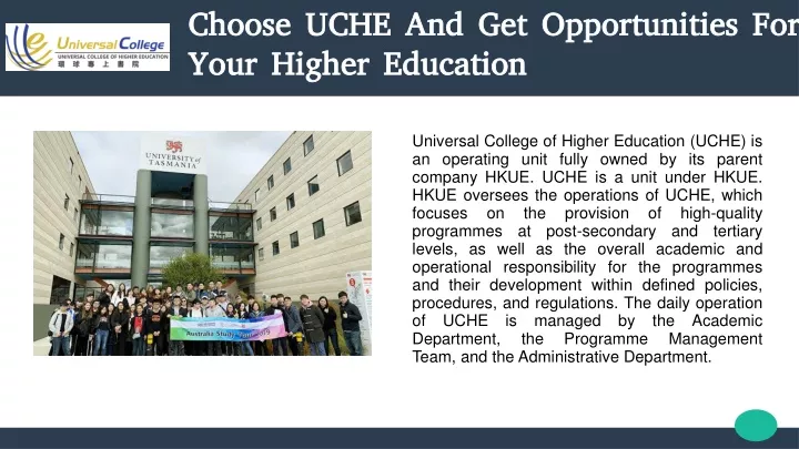 choose uche and get opportunities for your higher education