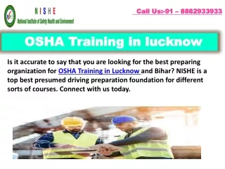 OSHA Training in lucknow