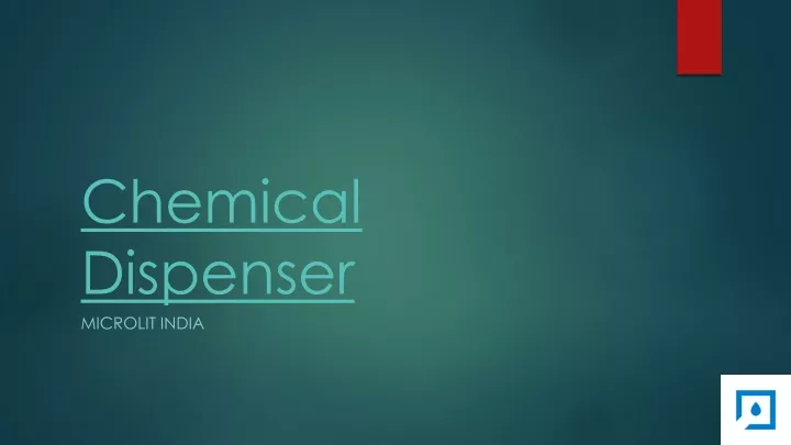 chemical dispenser
