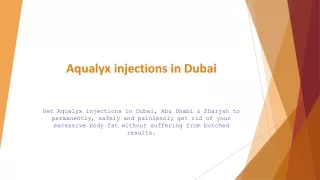 aqualyx injections in dubai
