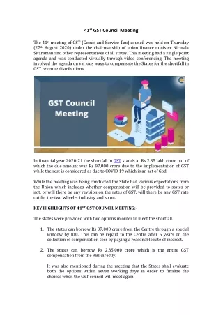 GST Council Meeting