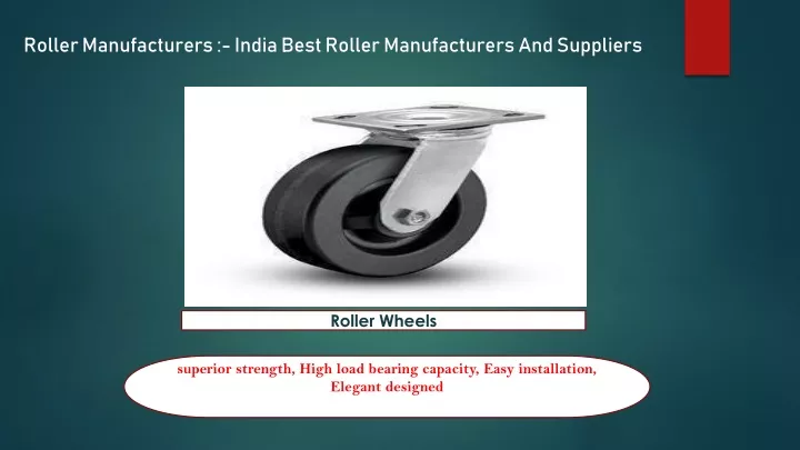 roller manufacturers india best roller