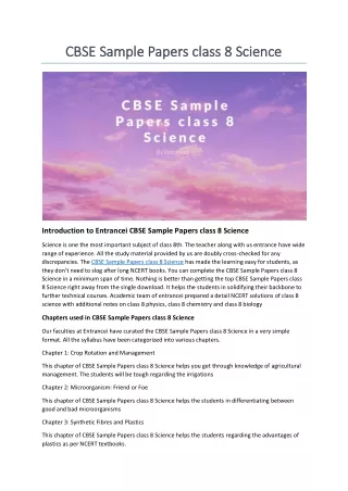 CBSE Sample Papers class 8 Science