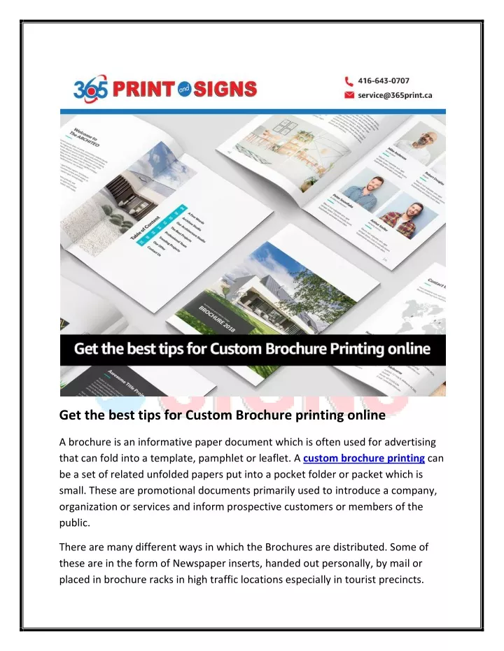 get the best tips for custom brochure printing