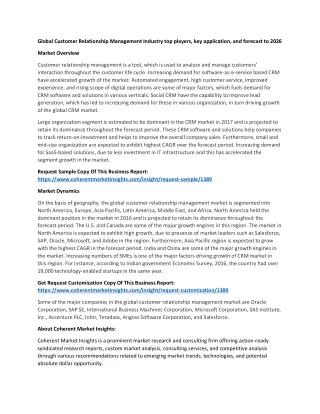 global customer relationship management industry