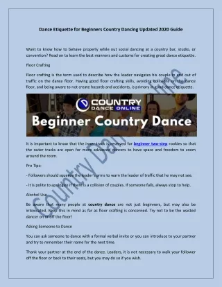 How to Do the Two Step Country Dance