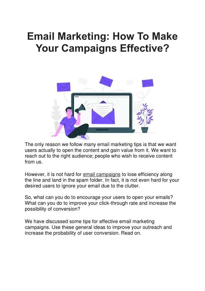 email marketing how to make your campaigns