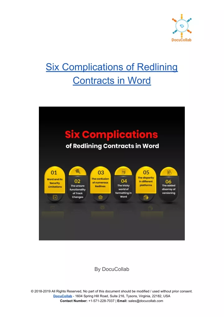 six complications of redlining contracts in word