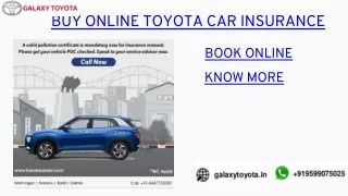 Toyota car insurance online