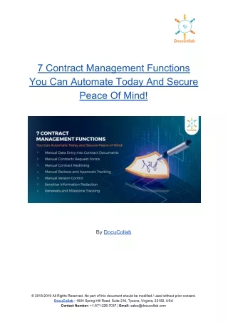 7 contract management functions you can automate