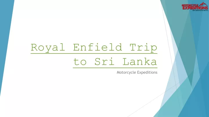 royal enfield trip to sri lanka