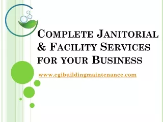 Cleaning Company in Vancouver | Clean & Green Building Maintenance