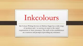 Services provided by inkcolours