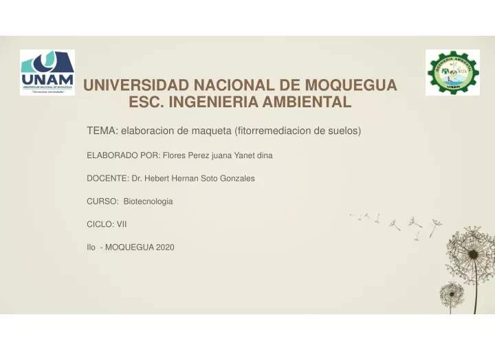 universidad nacional de moquegua esc ingenieria