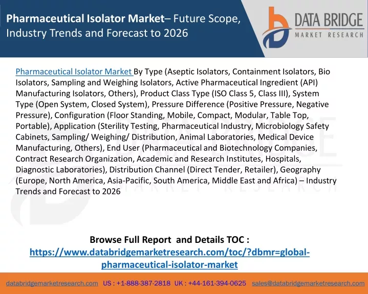 pharmaceutical isolator market future scope