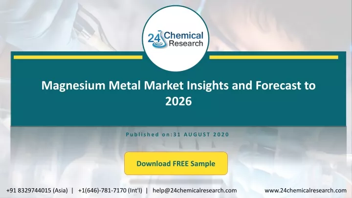 magnesium metal market insights and forecast