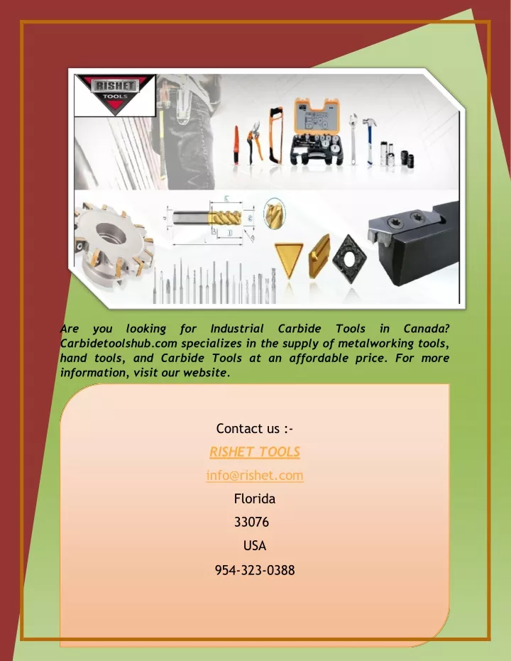 are you looking for industrial carbide tools