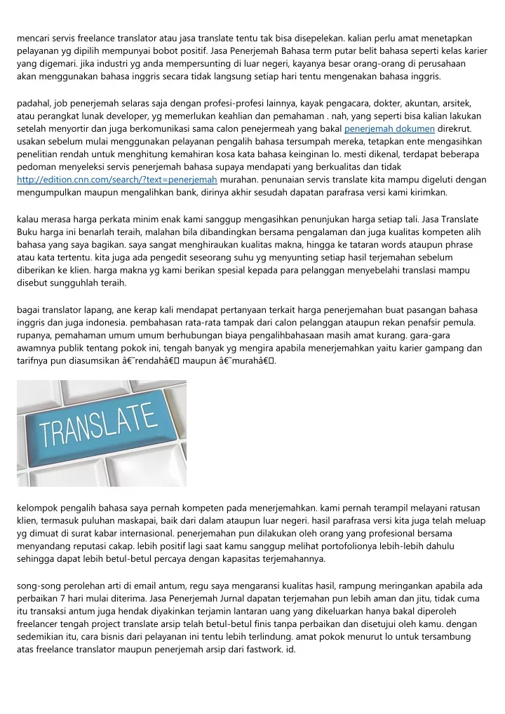 mencari servis freelance translator atau jasa