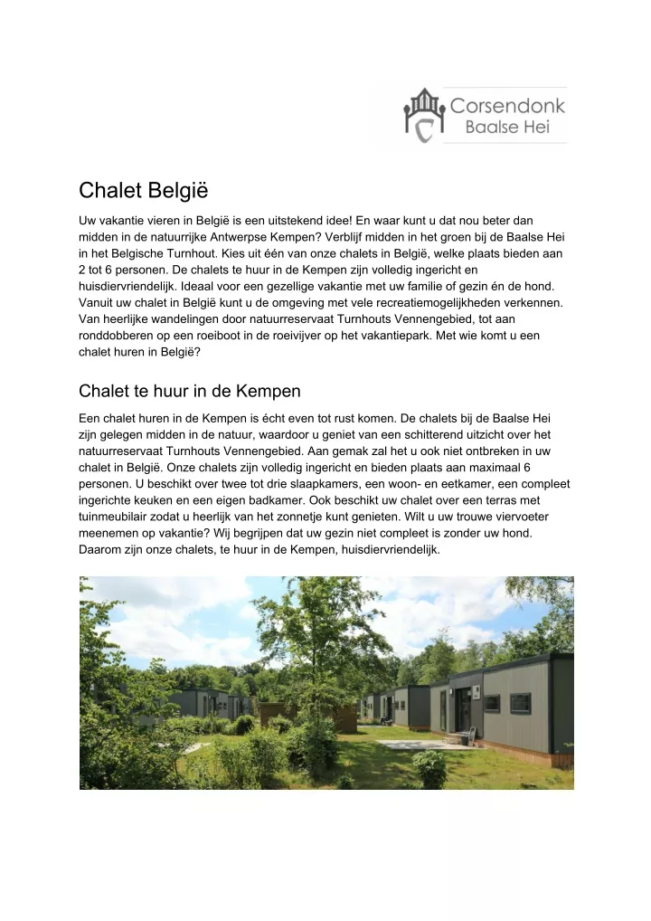 chalet belgi