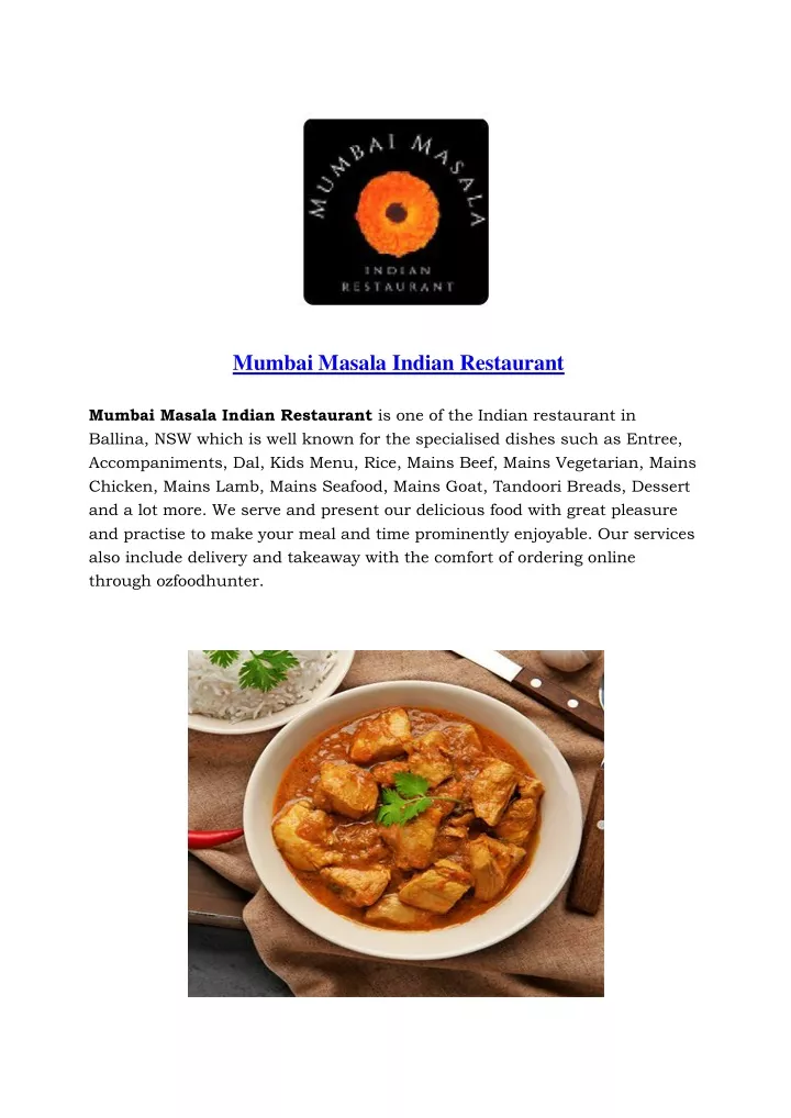 mumbai masala indian restaurant