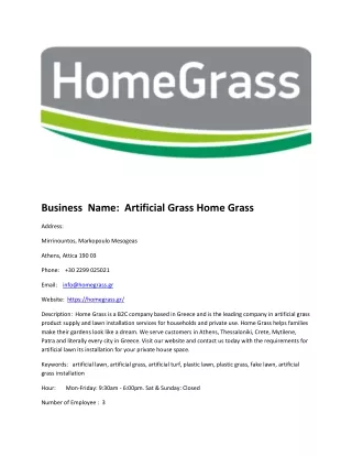 Artificial Grass Home Grass