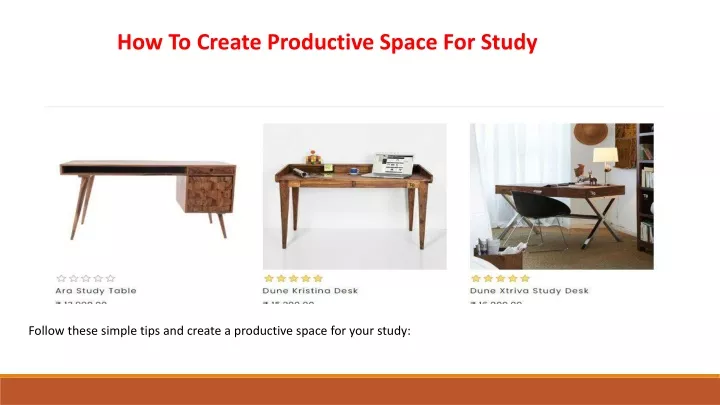 how to create productive space for study