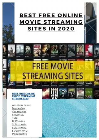 Free online movie streaming sites