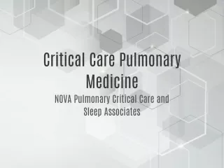 Critical Care Pulmonary Medicine