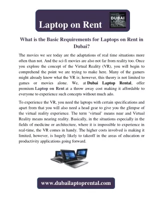 laptop on rent