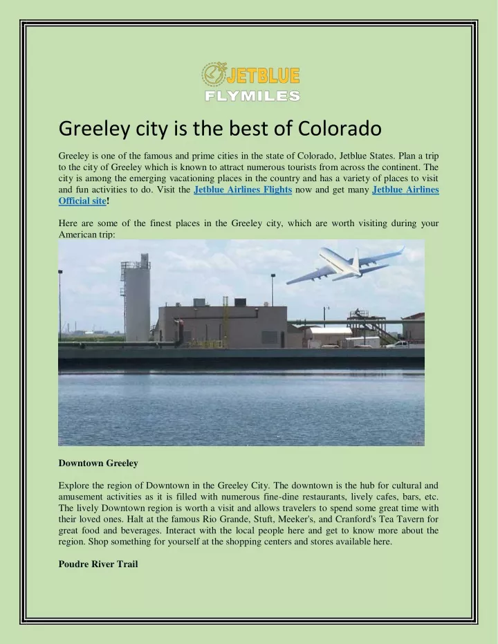 greeley city is the best of colorado