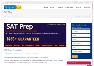 Online SAT Preparation Courses