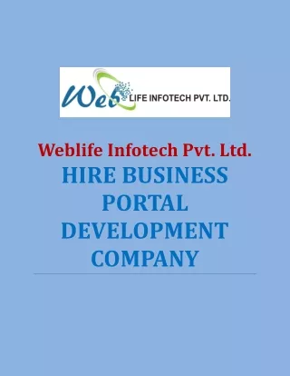 Business Portal Development | Weblife Infotech Pvt. Ltd.