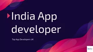 List of Top 10 App Developers UK in 2020 by India App Developer