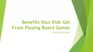 Benefits Your Kids Get From Playing Board Games