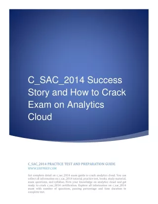 C_SAC_2014 Success Story and How to Crack Exam on Analytics Cloud