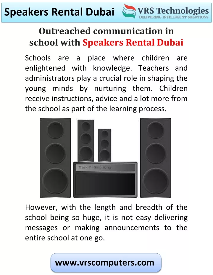 speakers rental dubai