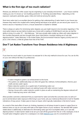 . What Impacts Radon Examinations.