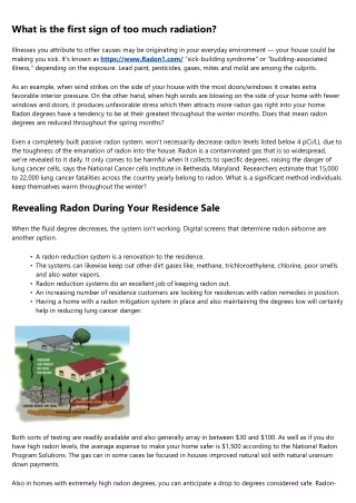 Is It Safe To Buy A Home With Raised Radon Degrees?