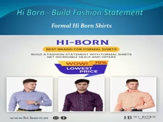 Build a Fashion Statement with Formal Shirts