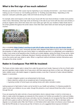 Residential Radon