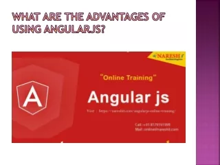 what are the advantages of using angularjs